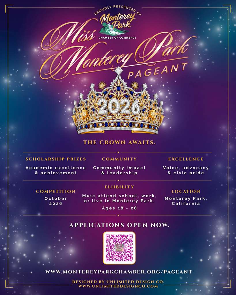 Miss Monterey Park 2026 pageant promotional flyer