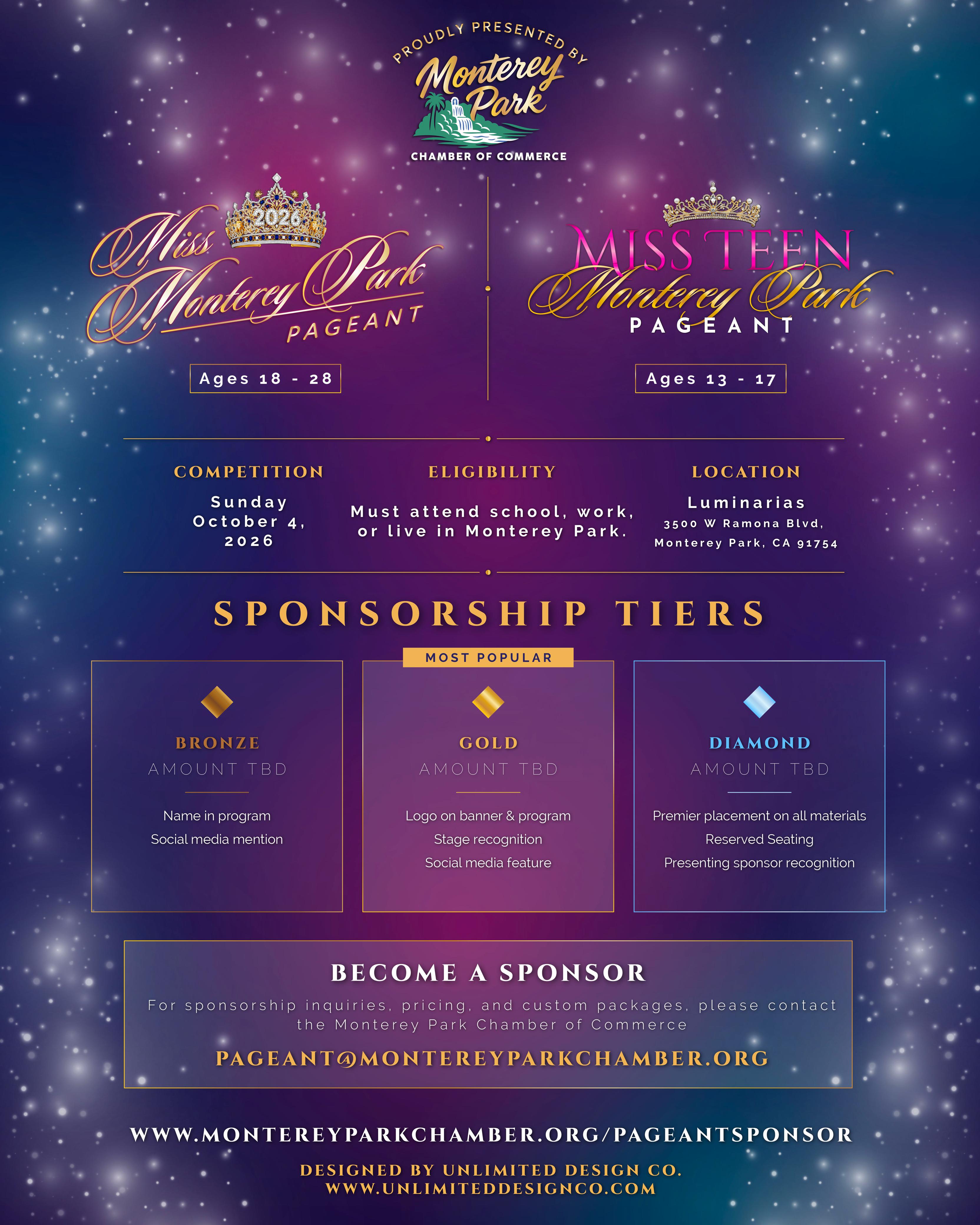 Pageant Sponsor Add Pageant Sponsorship | Monterey Park Chamber of Commerce